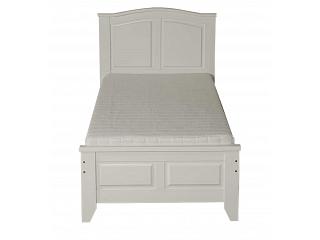 3ft Single White wood, Palma solid panel,wooden bed frame